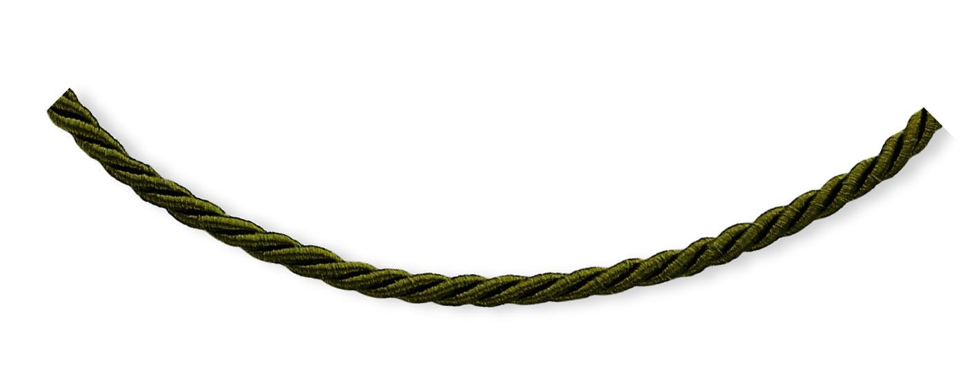 18 inch Green Satin Cord in Sterling Silver