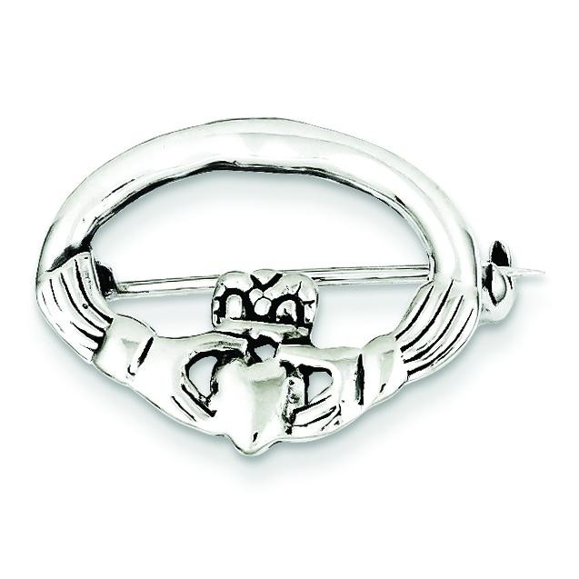 Claddagh Pin in Sterling Silver