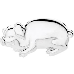 Bonnie The Pig Brooch in Sterling Silver