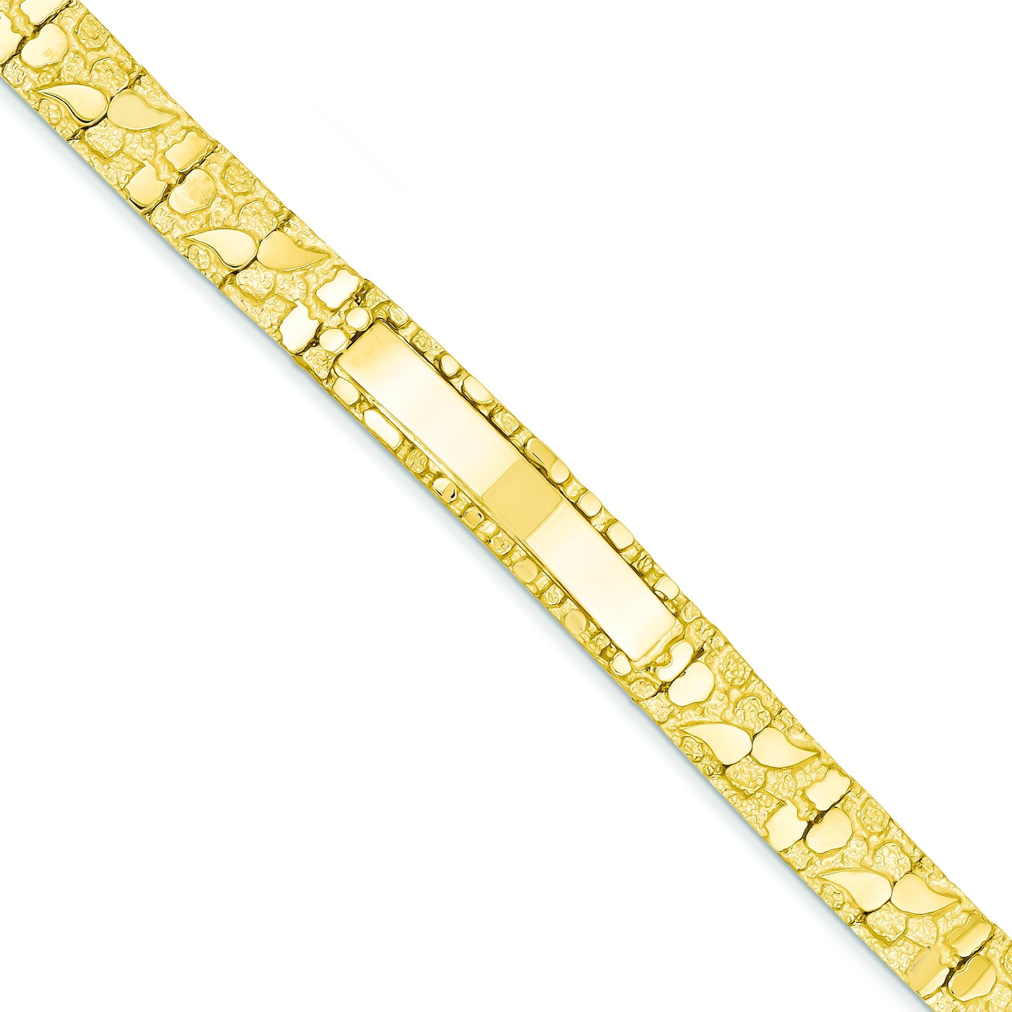 Mm Nugget ID Bracelet in 14k Yellow Gold