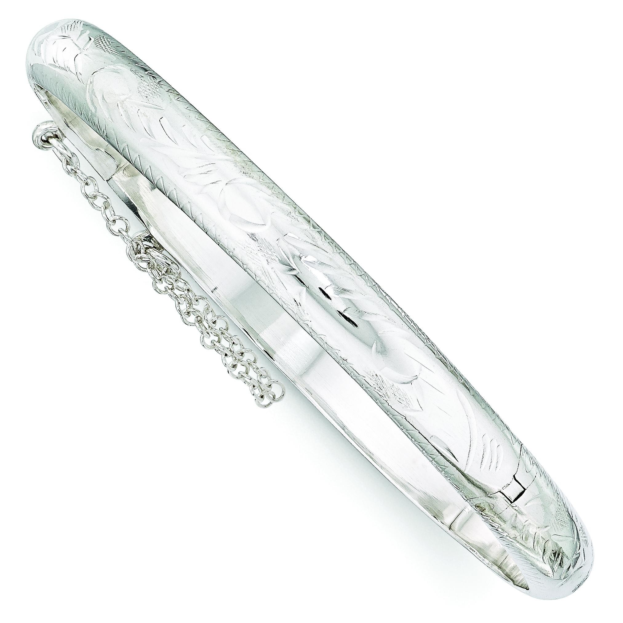 7mm Bangle Bracelet in Sterling Silver