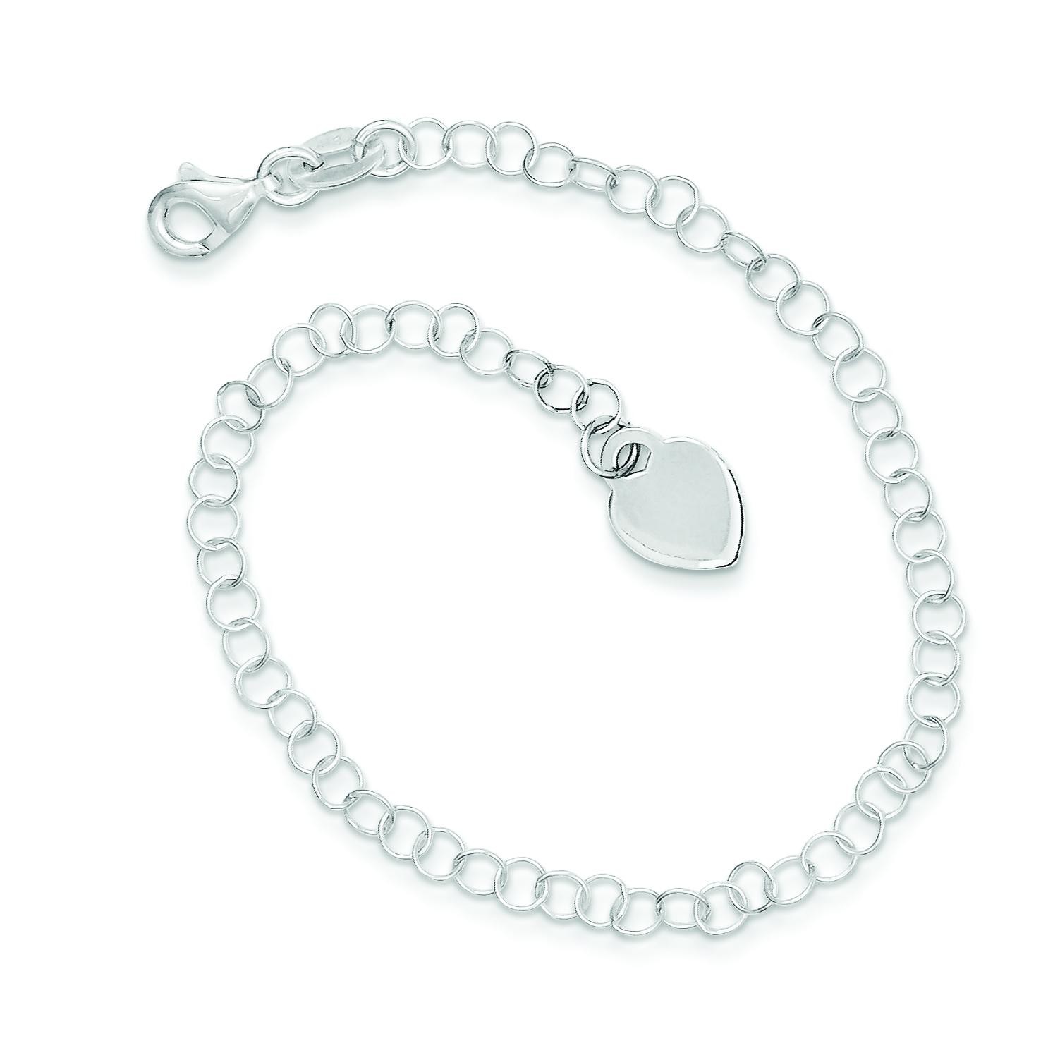 Round Link Bracelet in Sterling Silver