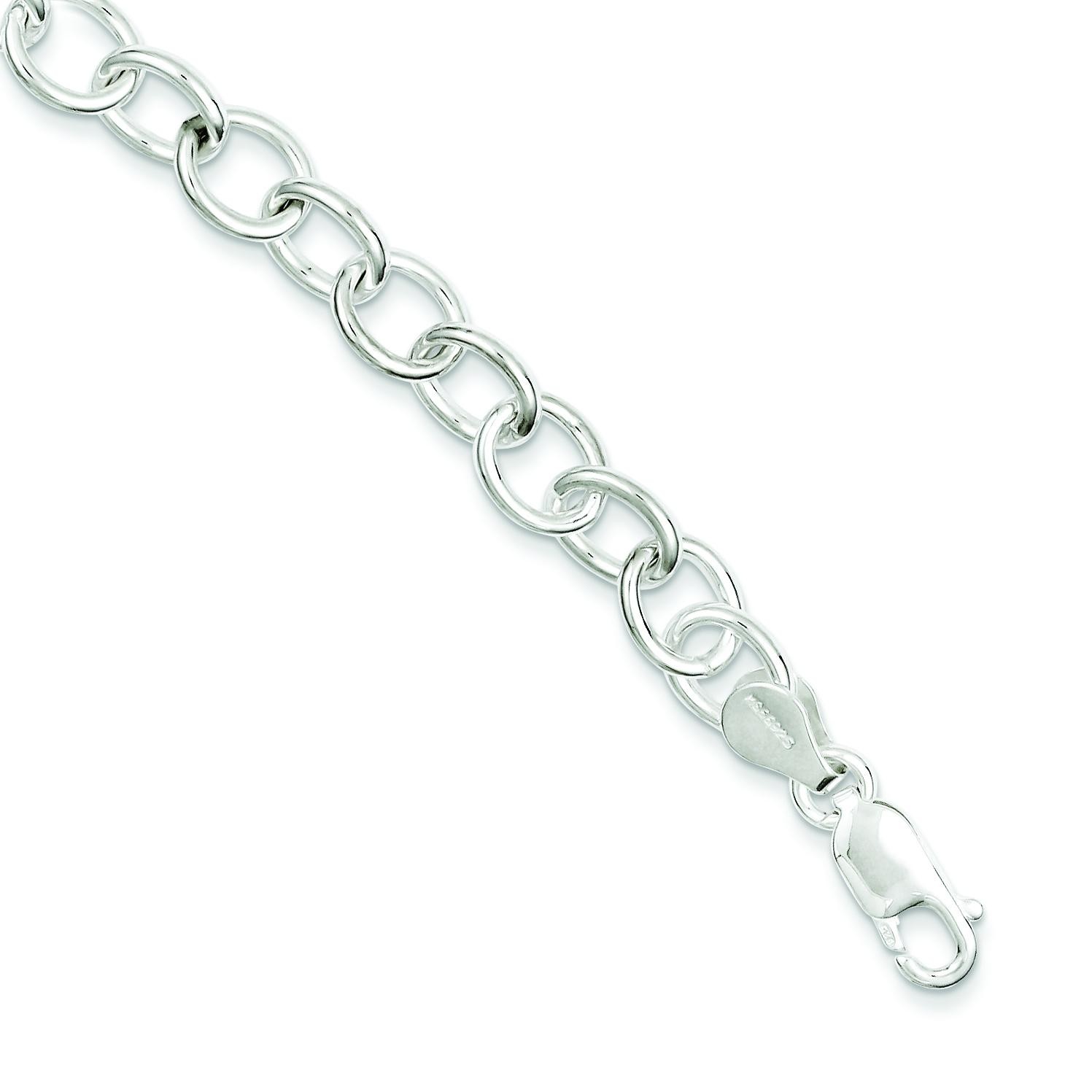Fancy Open Link Bracelet in Sterling Silver