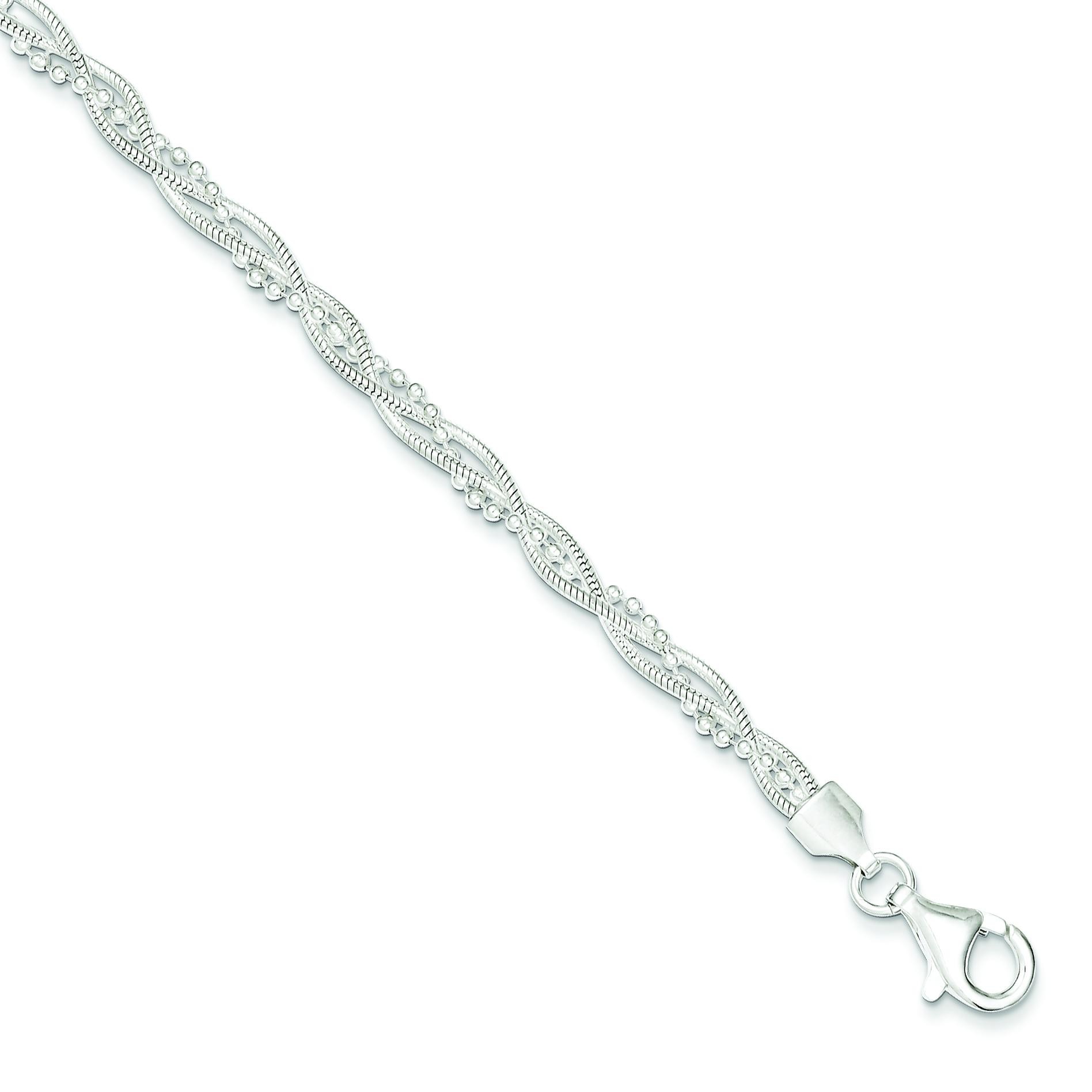 Fancy Braided Bracelet in Sterling Silver