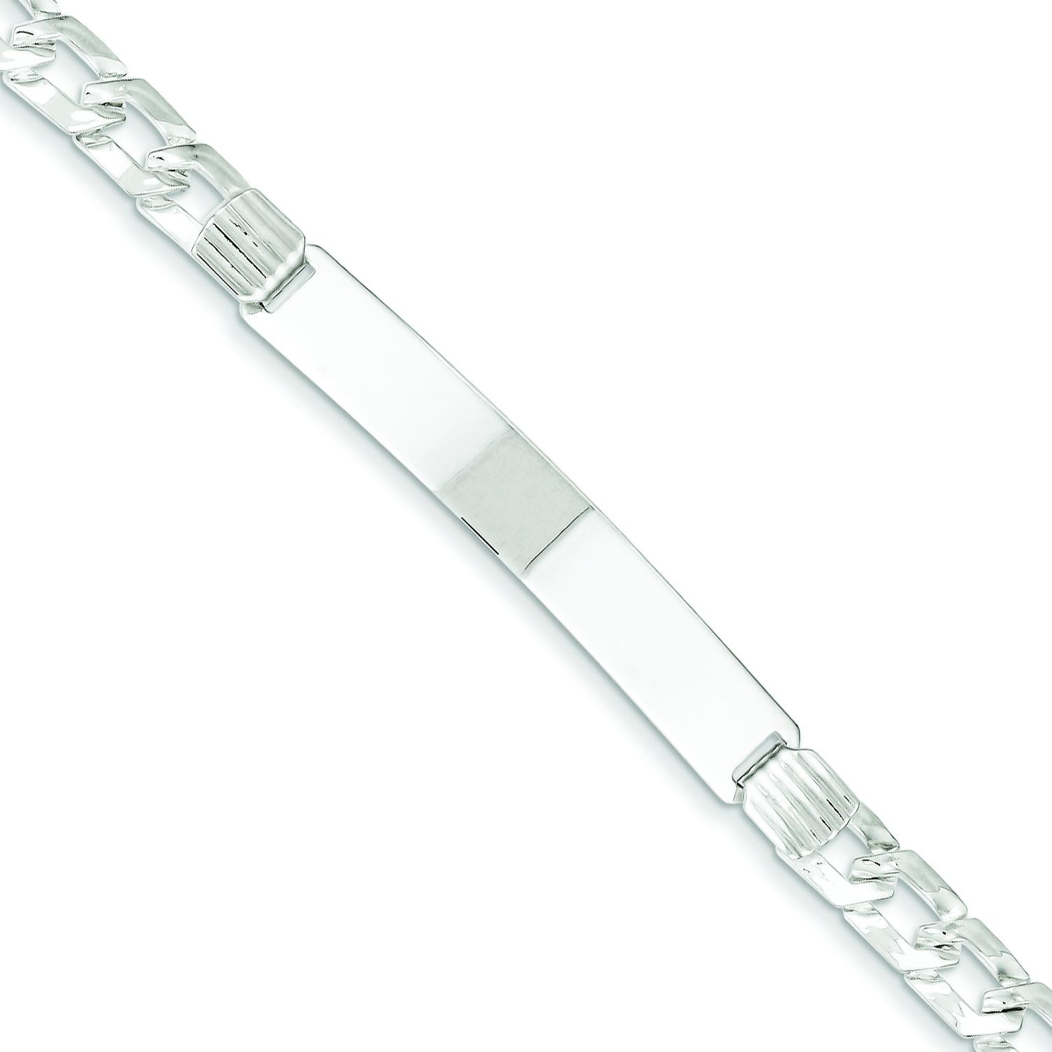 Fancy ID Link Bracelet in Sterling Silver