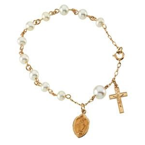 Rosary Bracelet in 14k Yellow Gold