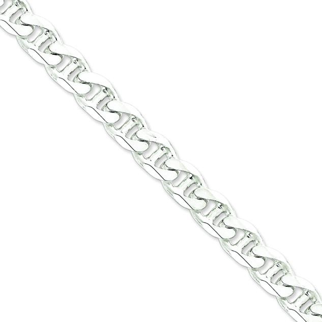 Sterling Silver 8 inch 10.50 mm  Anchor Chain Bracelet