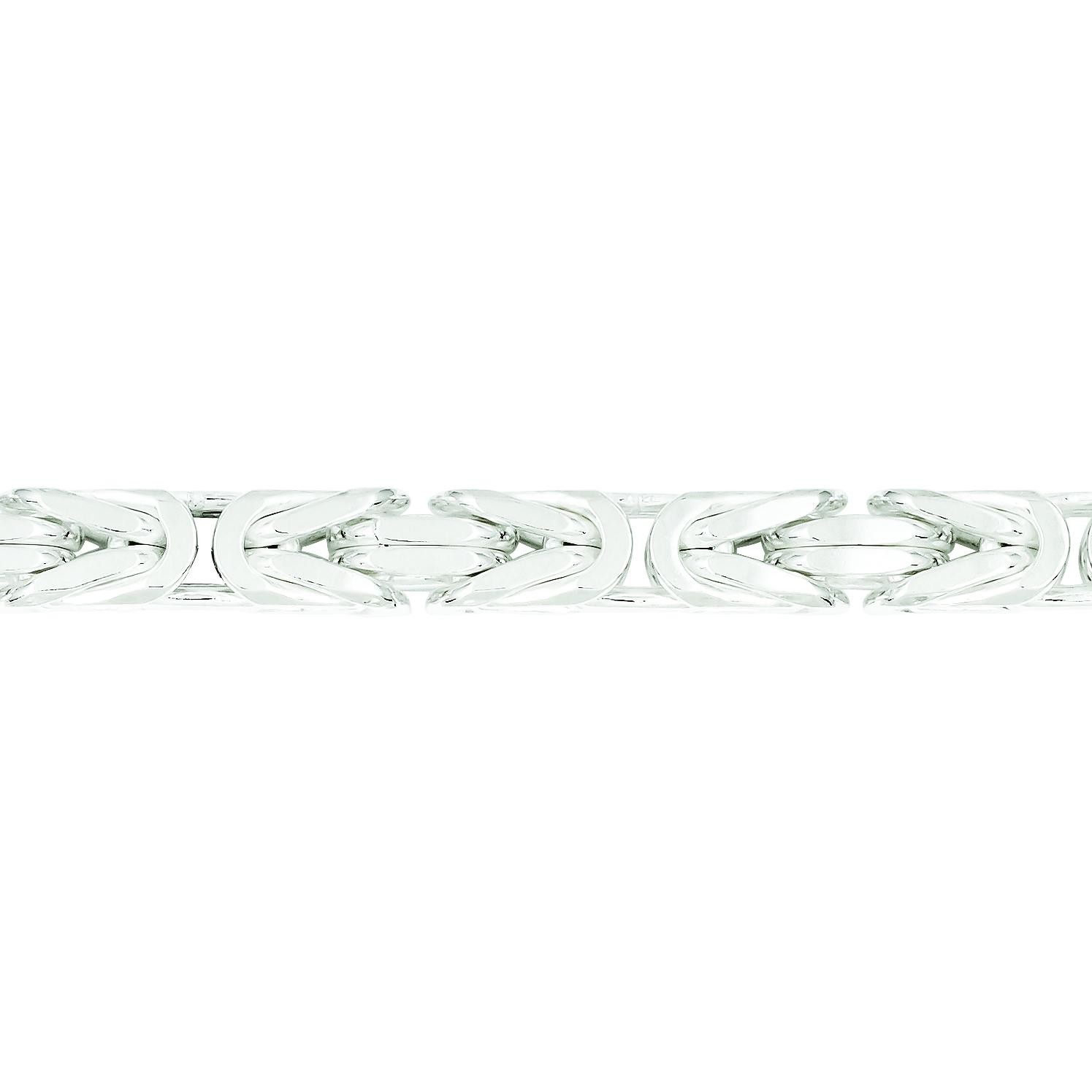 Sterling Silver 9 inch 7.50 mm  Byzantine Ankle Bracelet