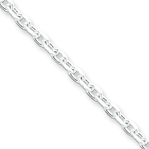 Sterling Silver 7 inch 2.75 mm Cable Chain Bracelet