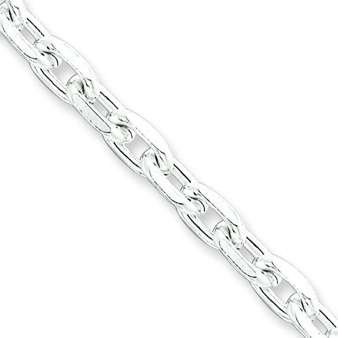Sterling Silver 7 inch 4.90 mm Cable Chain Bracelet