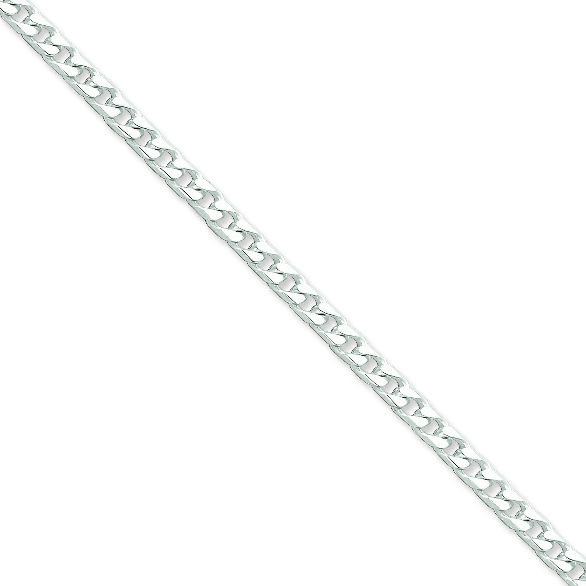 Sterling Silver 7 inch 4.60 mm  Curb Chain Bracelet