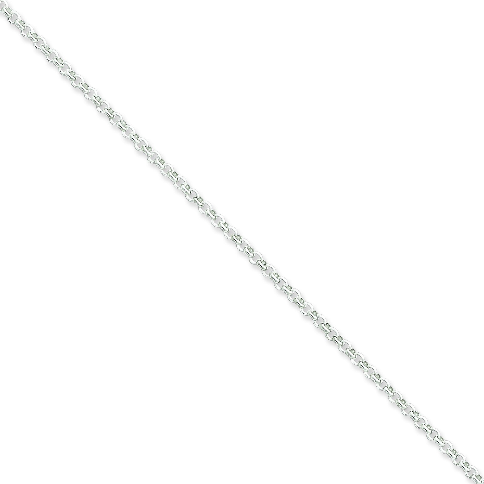 Sterling Silver 16 inch 2.50 mm  Rolo Choker Necklace