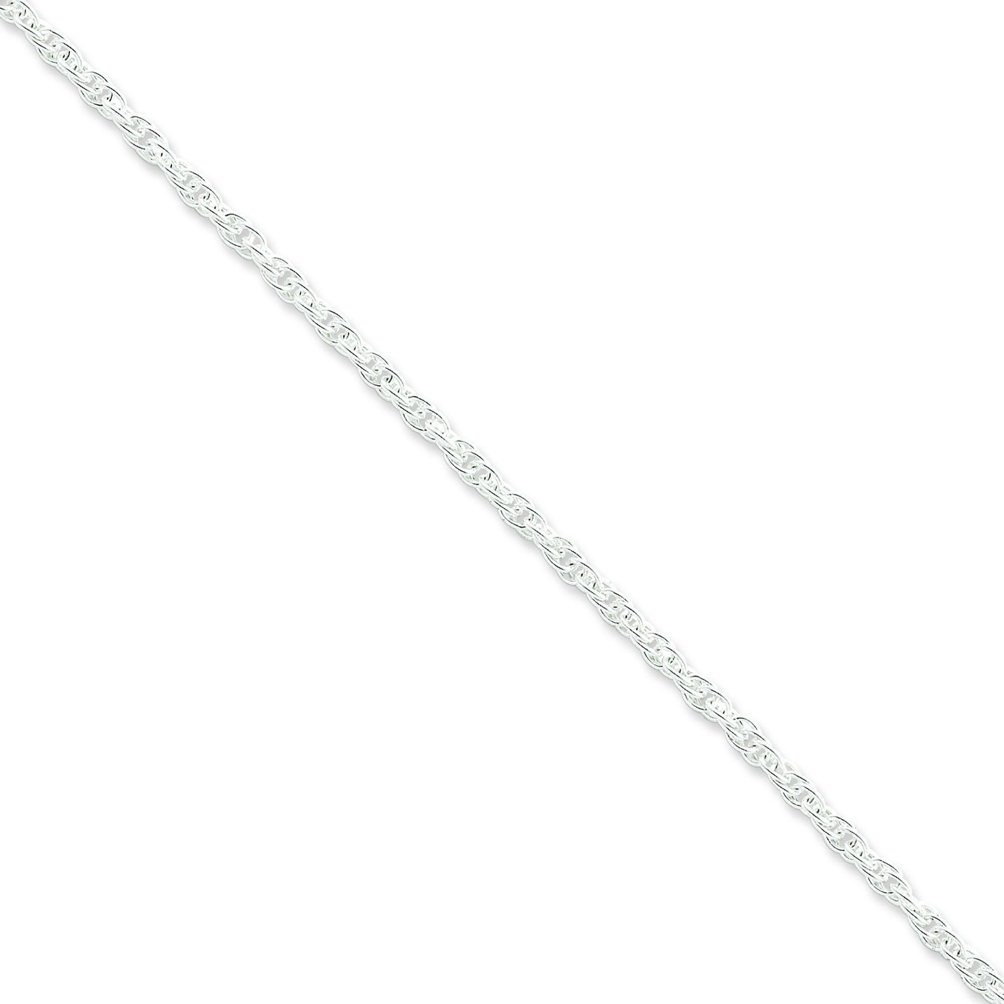 Sterling Silver 16 inch 2.75 mm Loose Rope Choker Necklace