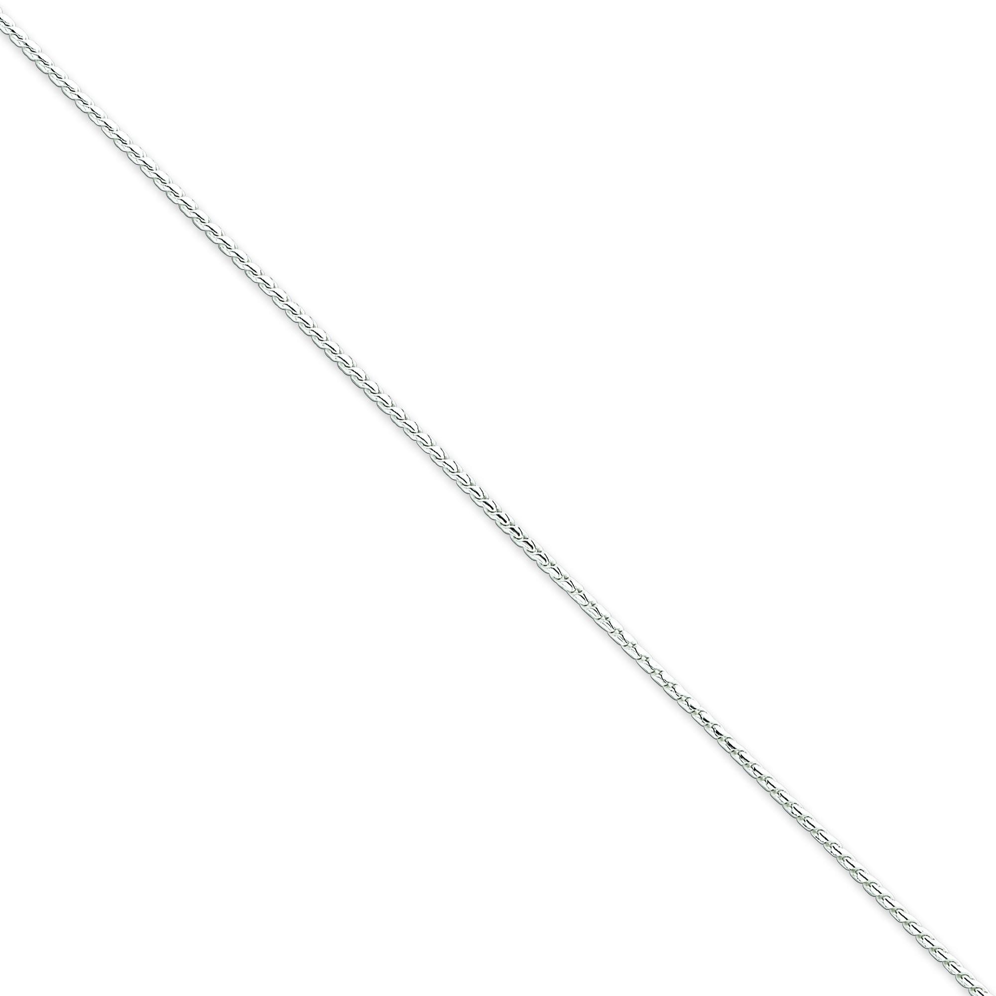 Sterling Silver 16 inch 1.25 mm Round Franco Choker Necklace