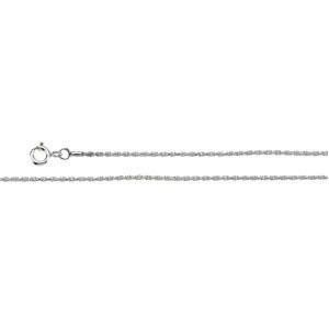 Sterling Silver 7 inch 1.75 mm  Rope Chain Bracelet