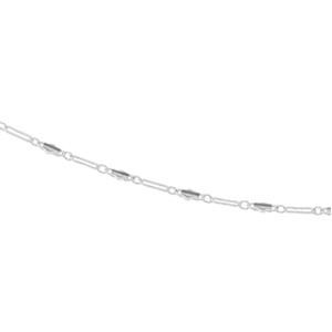 Sterling Silver 7 inch 2.75 mm Bar Fancy Chain Bracelet