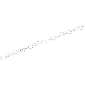 Sterling Silver 7.25 inch 6.00 mm Heart Link Chain Bracelet