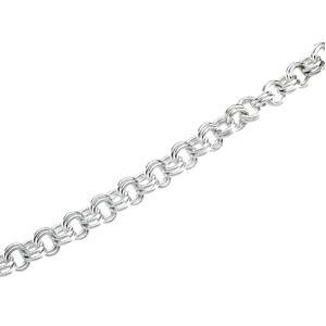 Sterling Silver 7.50 inch 9.00 mm Fancy Link Chain Bracelet