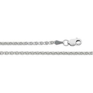 Sterling Silver 7 inch 2.40 mm  Wheat Chain Bracelet