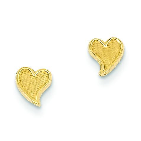 Heart Earrings in 14k Yellow Gold