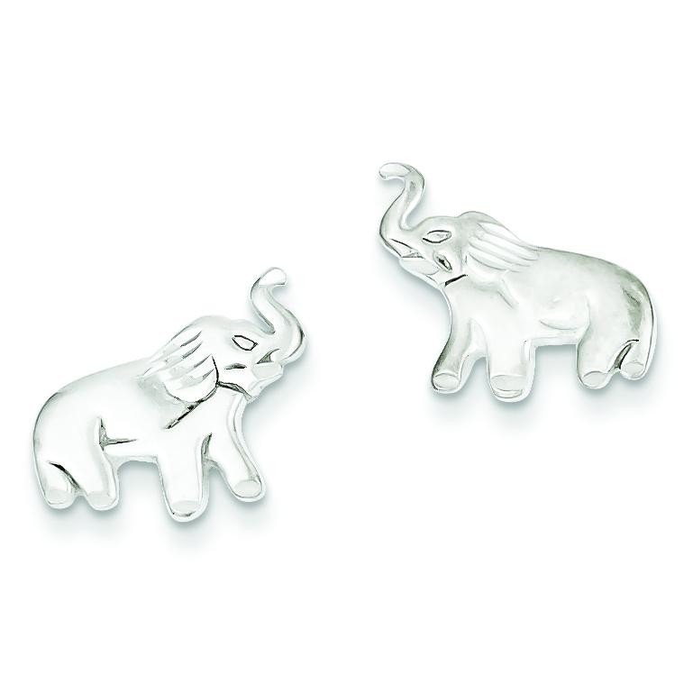 Elephant Post Earrings in Sterling Silver