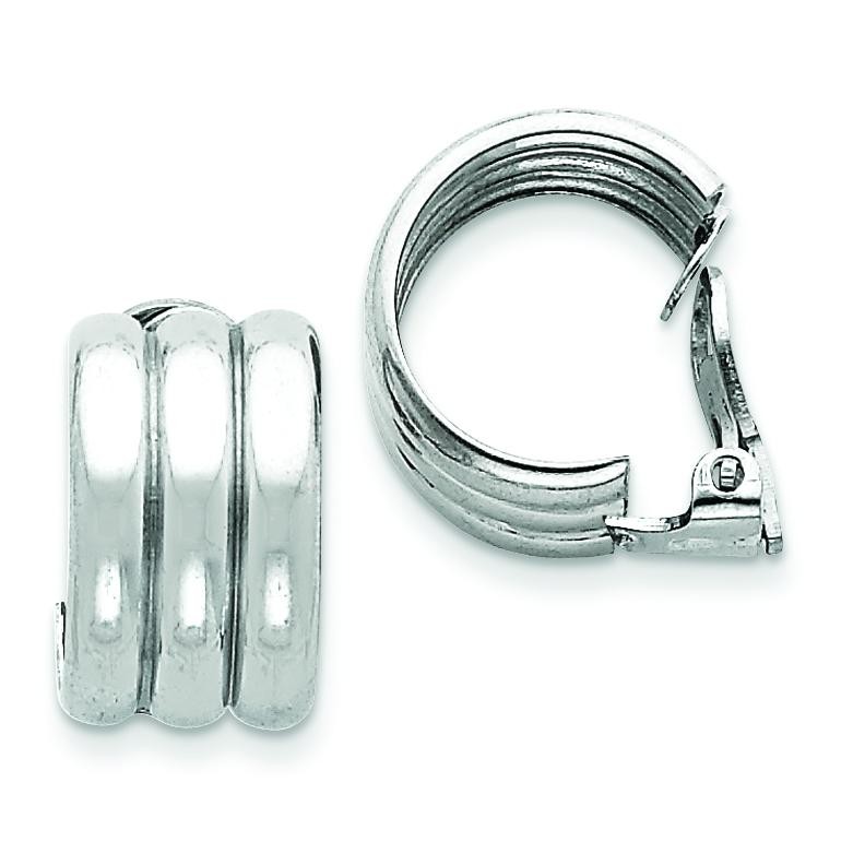 Clip Back Non-pierced Earrings in Sterling Silver