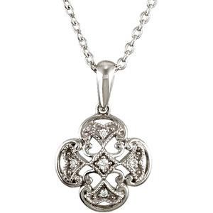 Diamond Fashion Necklace in Sterling Silver (0.03 Ct. tw.) (0.03 Ct. tw.)