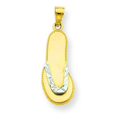 Flip Flop Pendant in 10k Yellow Gold
