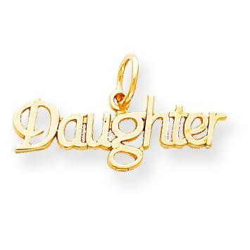 Daughter Charm in 10k Yellow Gold
