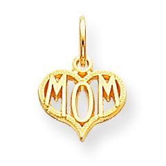 Mom Charm in 10k Yellow Gold