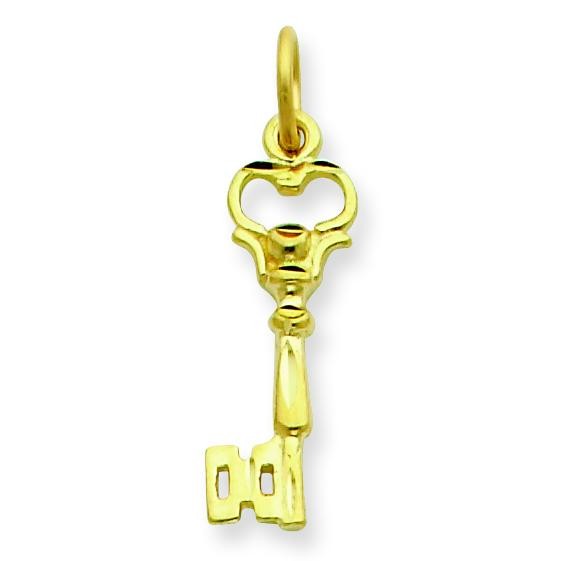 Key Charm in 14k Yellow Gold