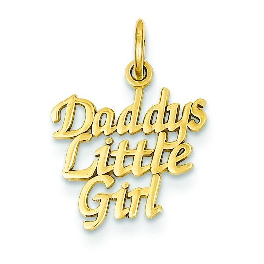 Daddy Little Girl Charm in 14k Yellow Gold