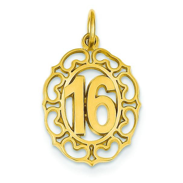 In Oval Circle Pendant in 14k Yellow Gold
