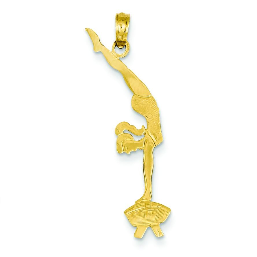 Gymnast Pendant in 14k Yellow Gold