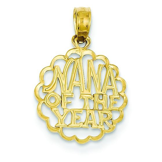 Nana Of The Year Pendant in 14k Yellow Gold