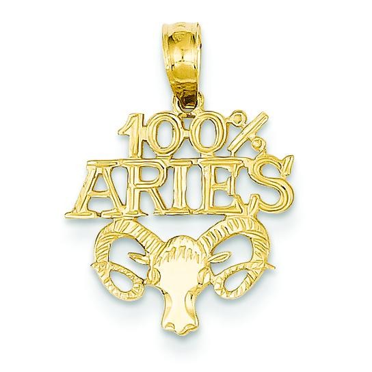 Aries Pendant in 14k Yellow Gold