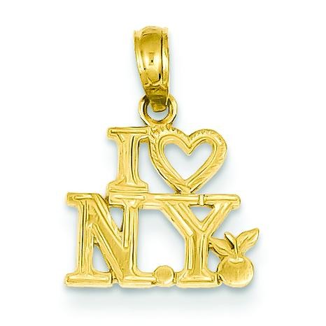 I Heart NY Pendant in 14k Yellow Gold