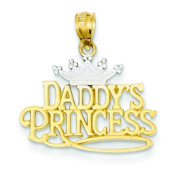 Daddy Princess Pendant in 14k Yellow Gold
