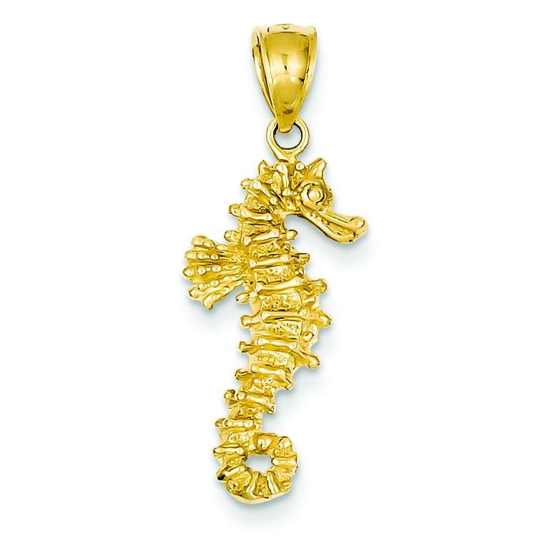 Sea Horse Pendant in 14k Yellow Gold