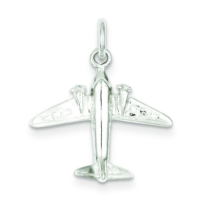 Jet Charm in Sterling Silver
