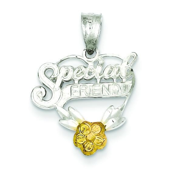 Special Friend Heart Charm in Sterling Silver