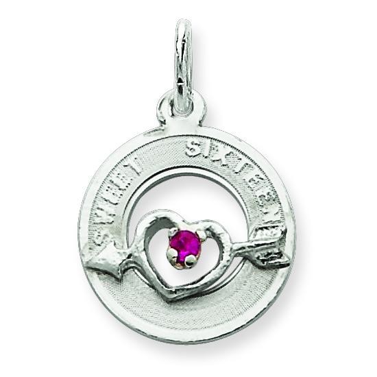 Sweet Sixteen Charm in Sterling Silver