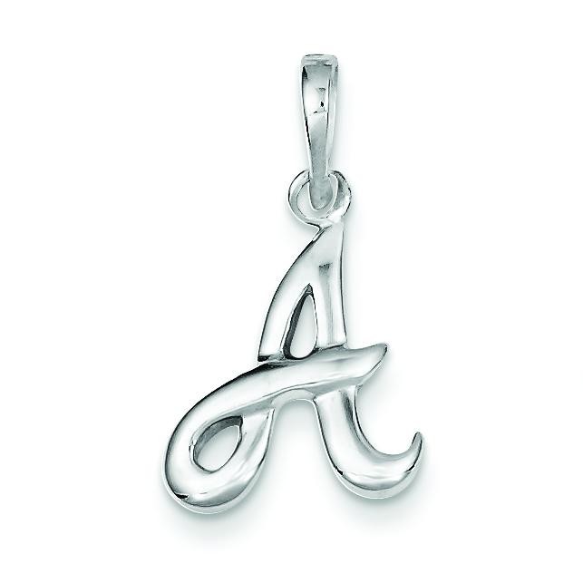 Initial A Pendant in Sterling Silver
