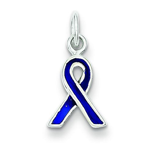 Blue Awareness Charm in Sterling Silver