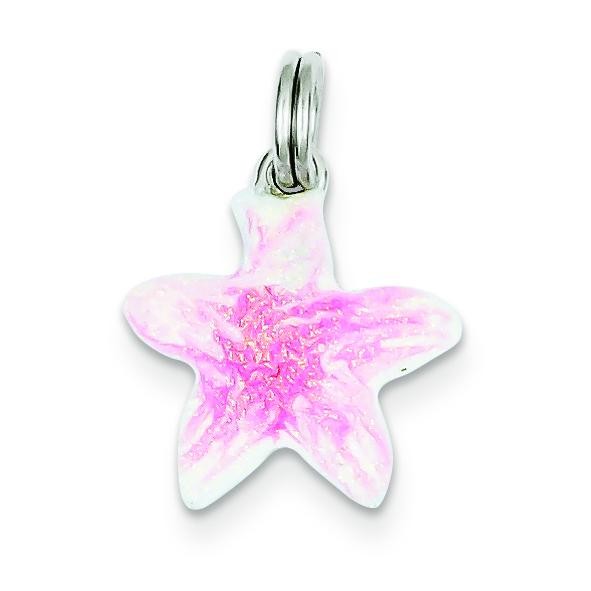 Sparkle Starfish Charm in Sterling Silver