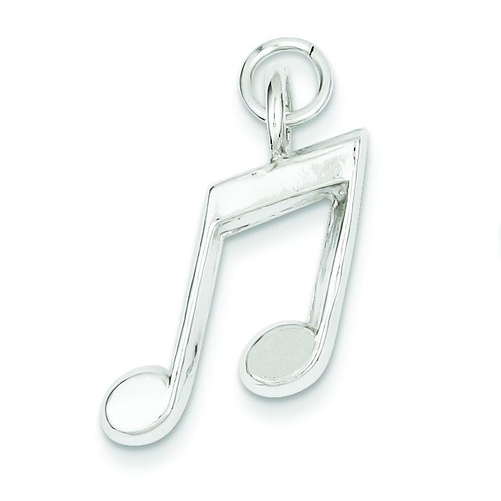 Music Notes Charm in Sterling Silver