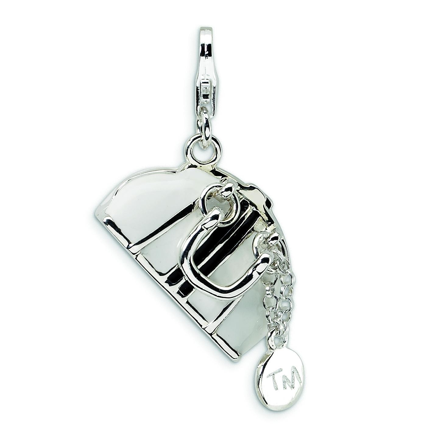 Purse Lobster Clasp Charm in Sterling Silver