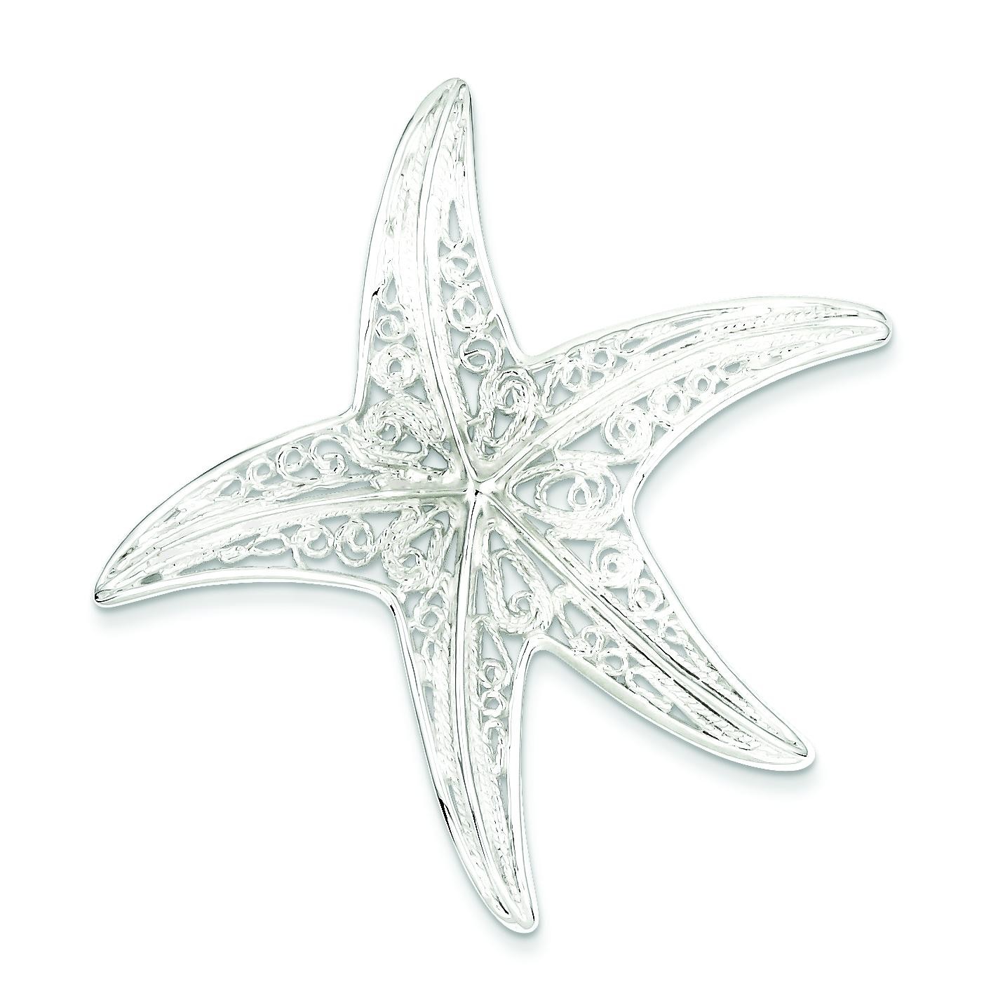 Fancy Star Pendant in Sterling Silver