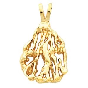Nugget Pendant in 14k Yellow Gold