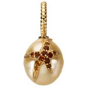 Madeira Citrine Starfish Accent For Pearl in 14k Yellow Gold